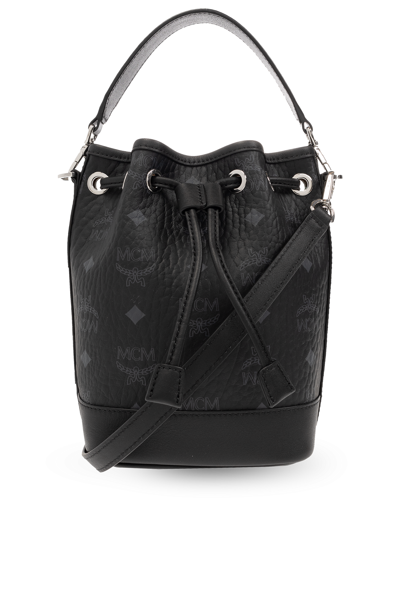 Mcm bucket bag black hotsell